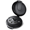 Black magnetic 3-in-1 retractable charging cable with car holder bracket for smartphones
