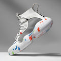 Men's camouflage mesh running shoes with rubber sole, flat soft design for summer casual wear