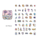 Little Life Home Series sticker pack, 100 self-adhesive sheets, hand-painted cartoon hand tent design, four colour options