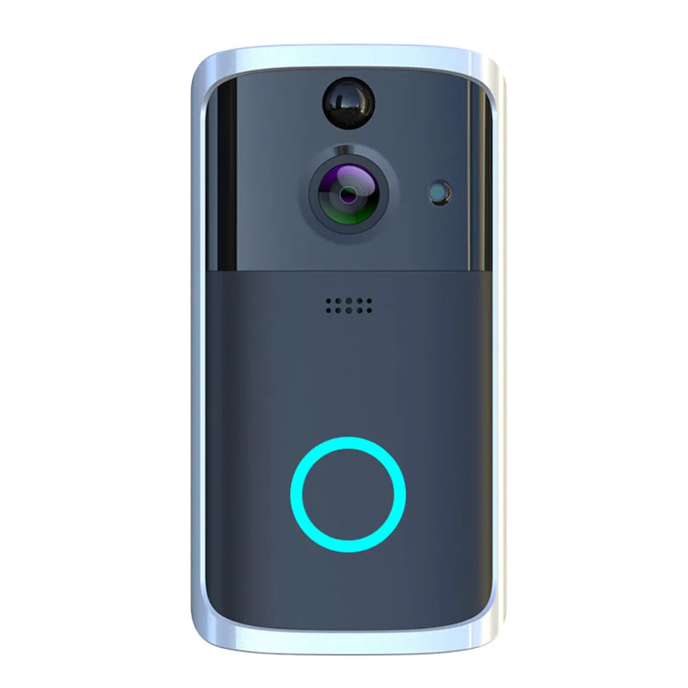 WiFi video doorbell camera with 32GB TF card, infrared night vision, 7.5cm x 3.3cm x 14.4cm, Black or Silver