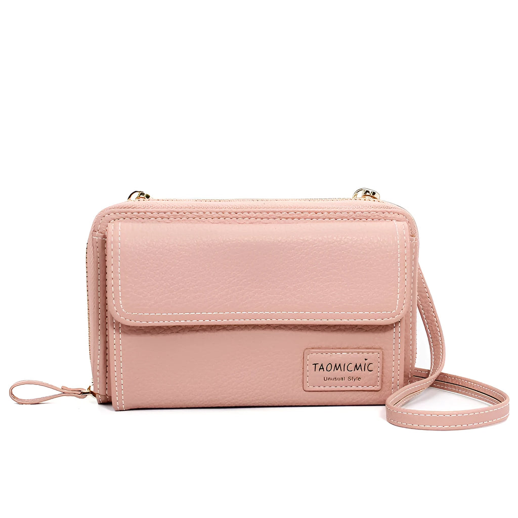 Soft faux leather shoulder bag crossbody hobo bag with zip closure in black colour option