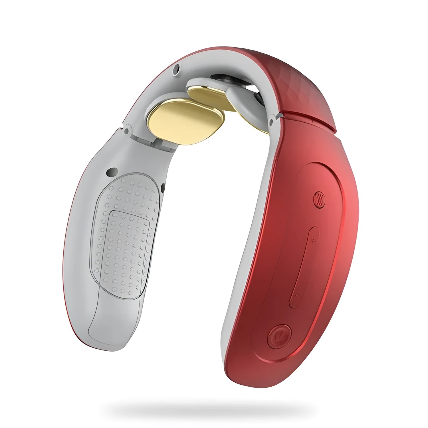 Intelligent cervical massager in red or white with computer control for neck back waist hips legs feet massage