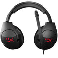 Black wired gaming headset with over-ear design and microphone for esports and PC use