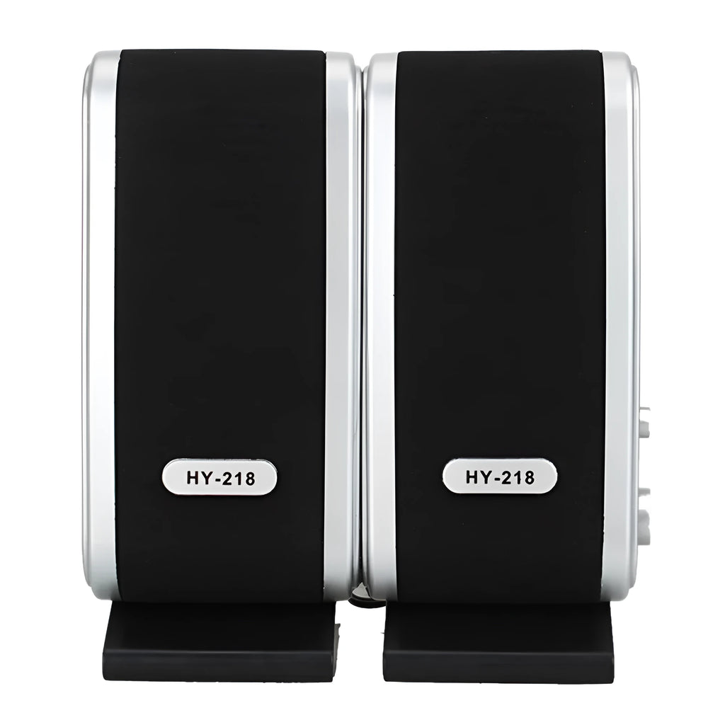 Black notebook mini speaker with USB cable for computer audio enhancement