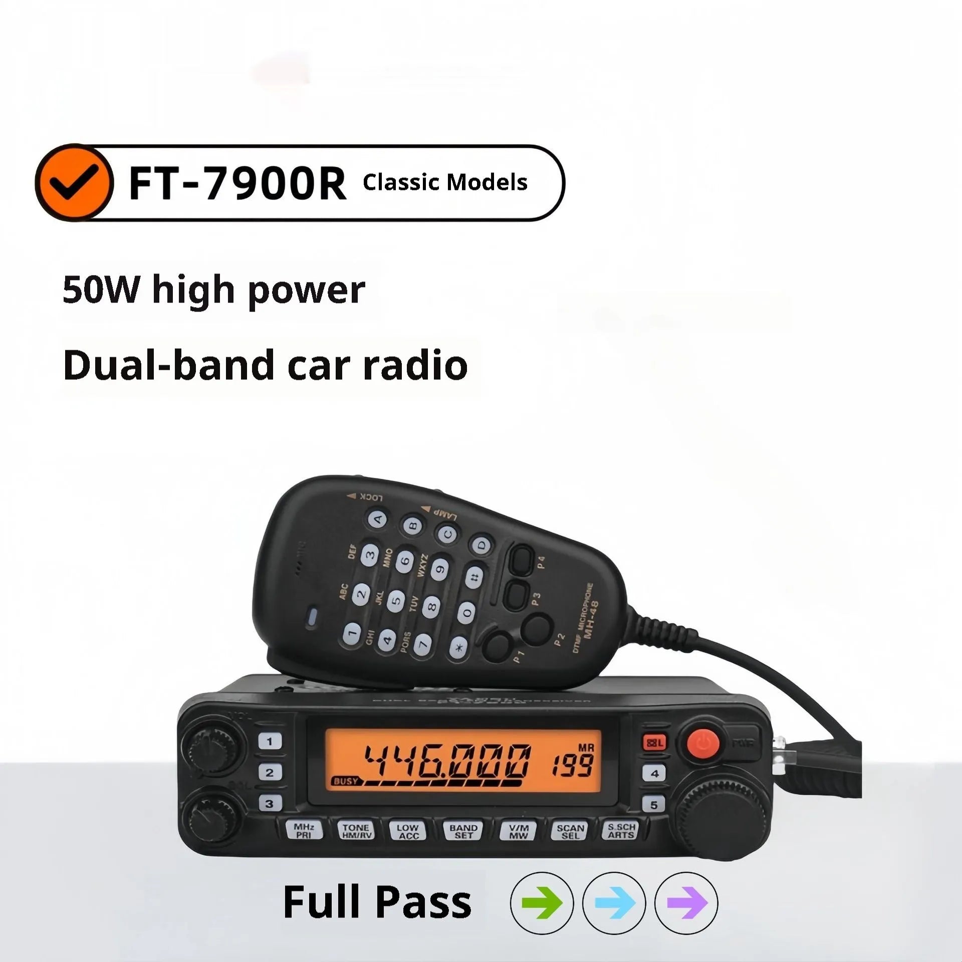 High-power UHF radio walkie-talkie for car convoy communication with 507 antenna options