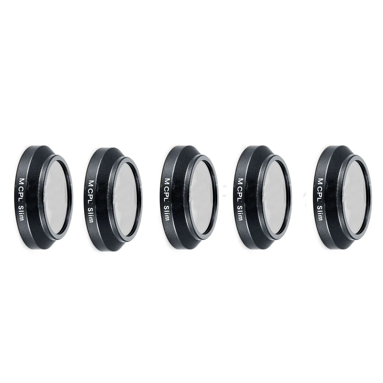 Slim aluminium alloy camera filter set for DJI Mavic drone with ND, CPL, and UV filter options.