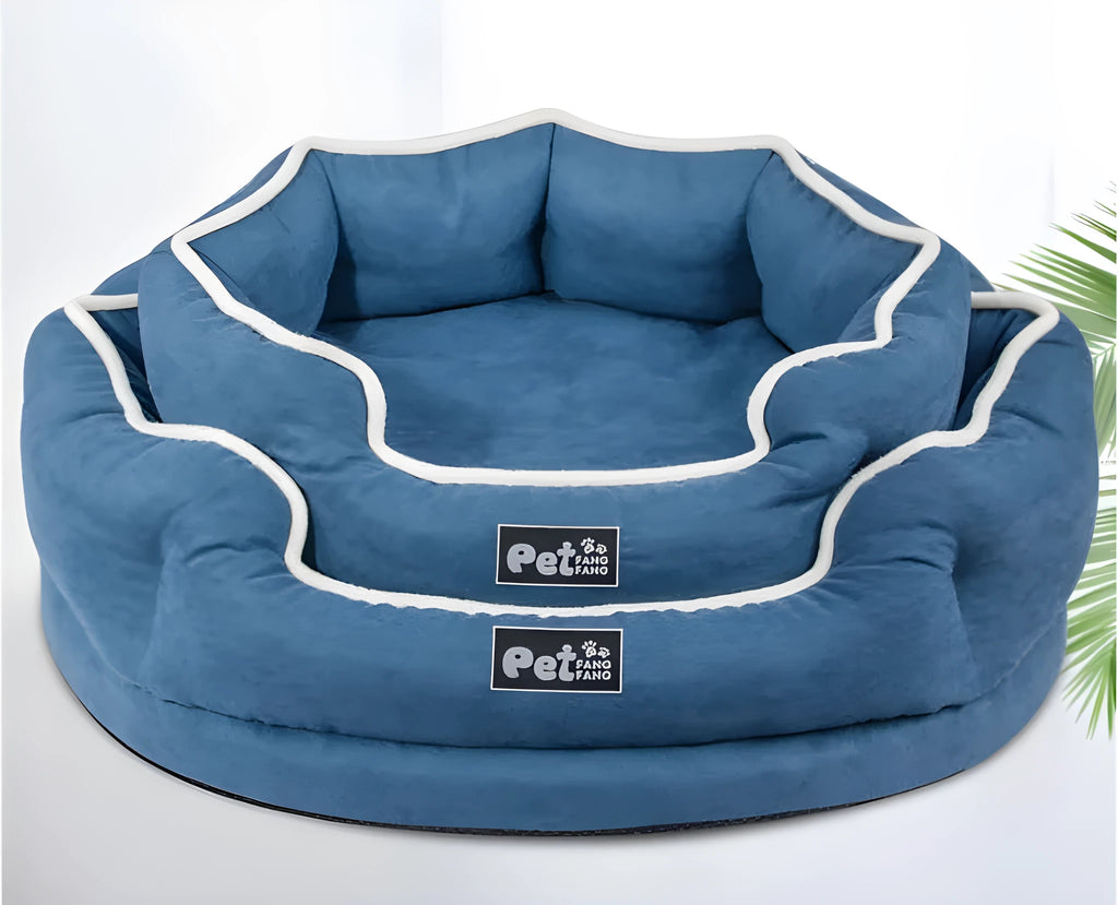 Removable cloth pet bed mattress for cats and dogs, pink blue grey, size S and L