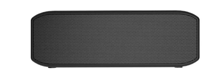 Black wireless waterproof Bluetooth speaker with 20W output power and 12-hour battery life