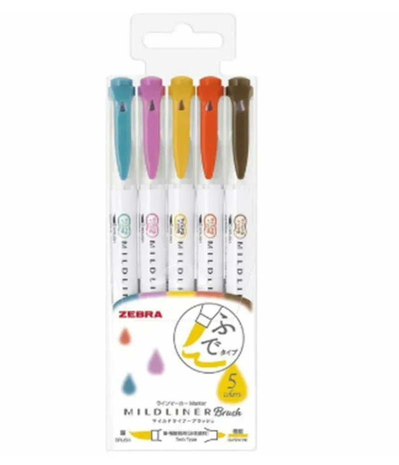Double-sided highlighter pens showing soft tip and round tip ends with multiple colour variations