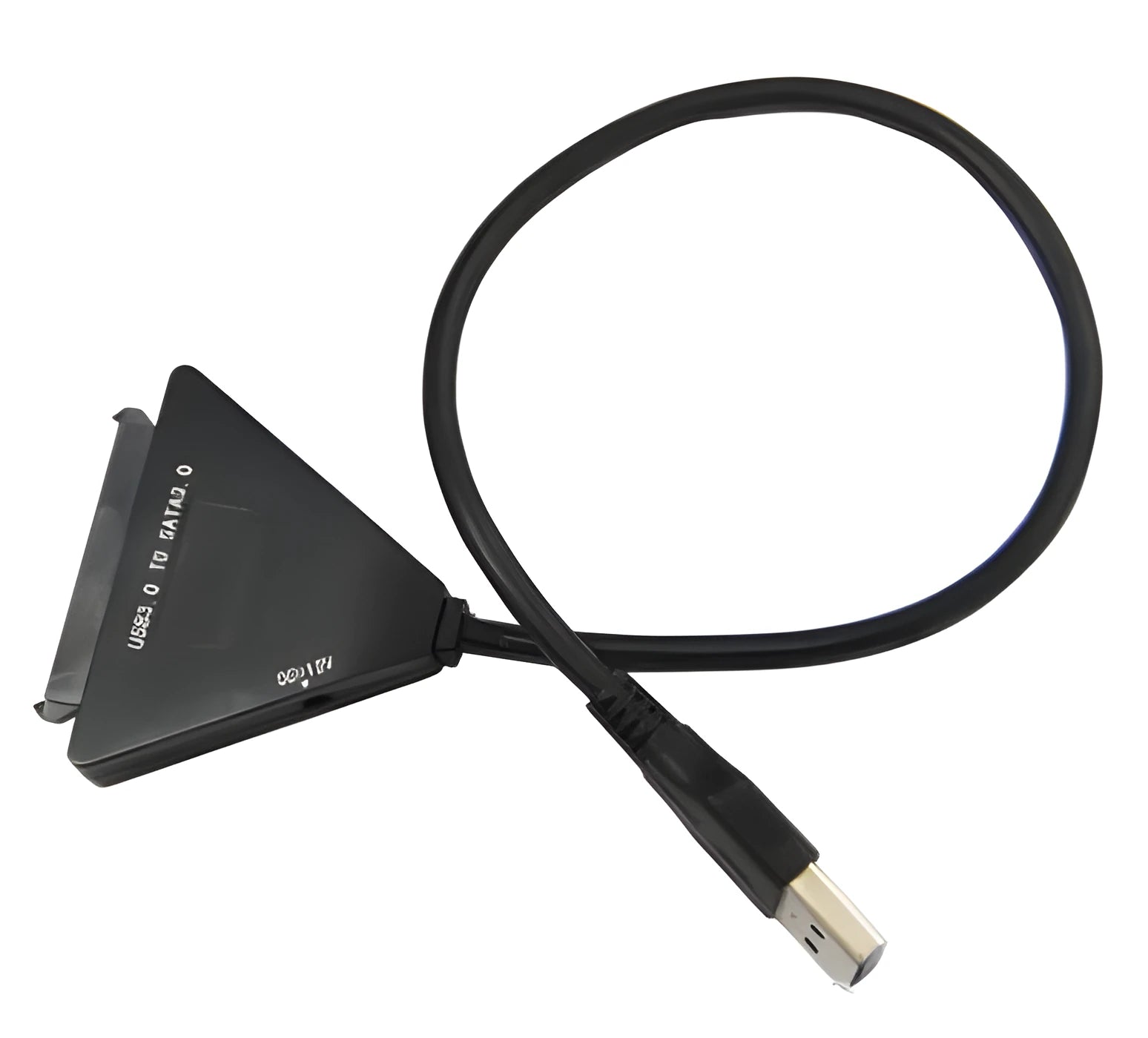 Black USB 3.0 to SATA 7+15 pin adapter cable for connecting hard drives to computers