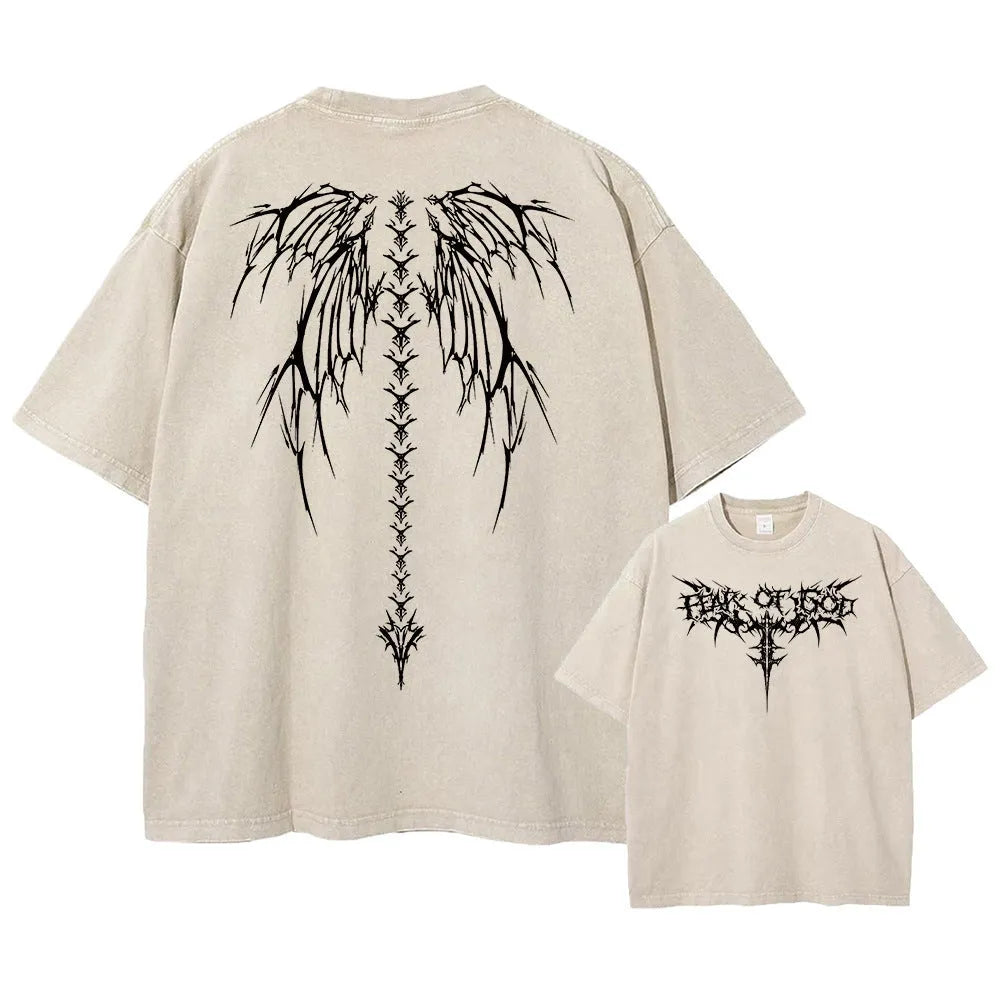 Oversized men's casual T-shirt with drop-shoulder sleeves in various colour options