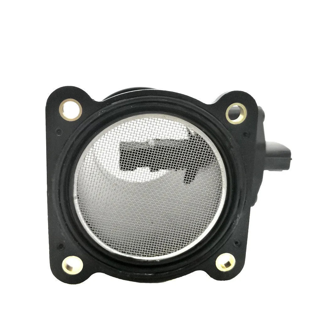 Ferrous metal automotive air flowmeter MAF sensor in black with dimensions 13.5x11.5x12.5 cm