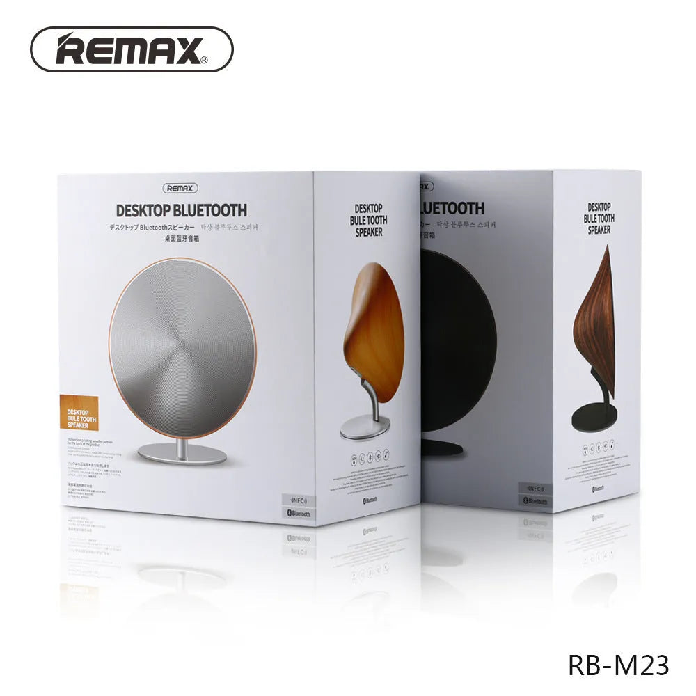 M23 wooden subwoofer Bluetooth speaker in Black with USB port and fabric grille