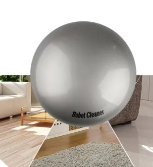Silver automatic sweeping robot with compact 18cm by 18cm dimensions for floor cleaning