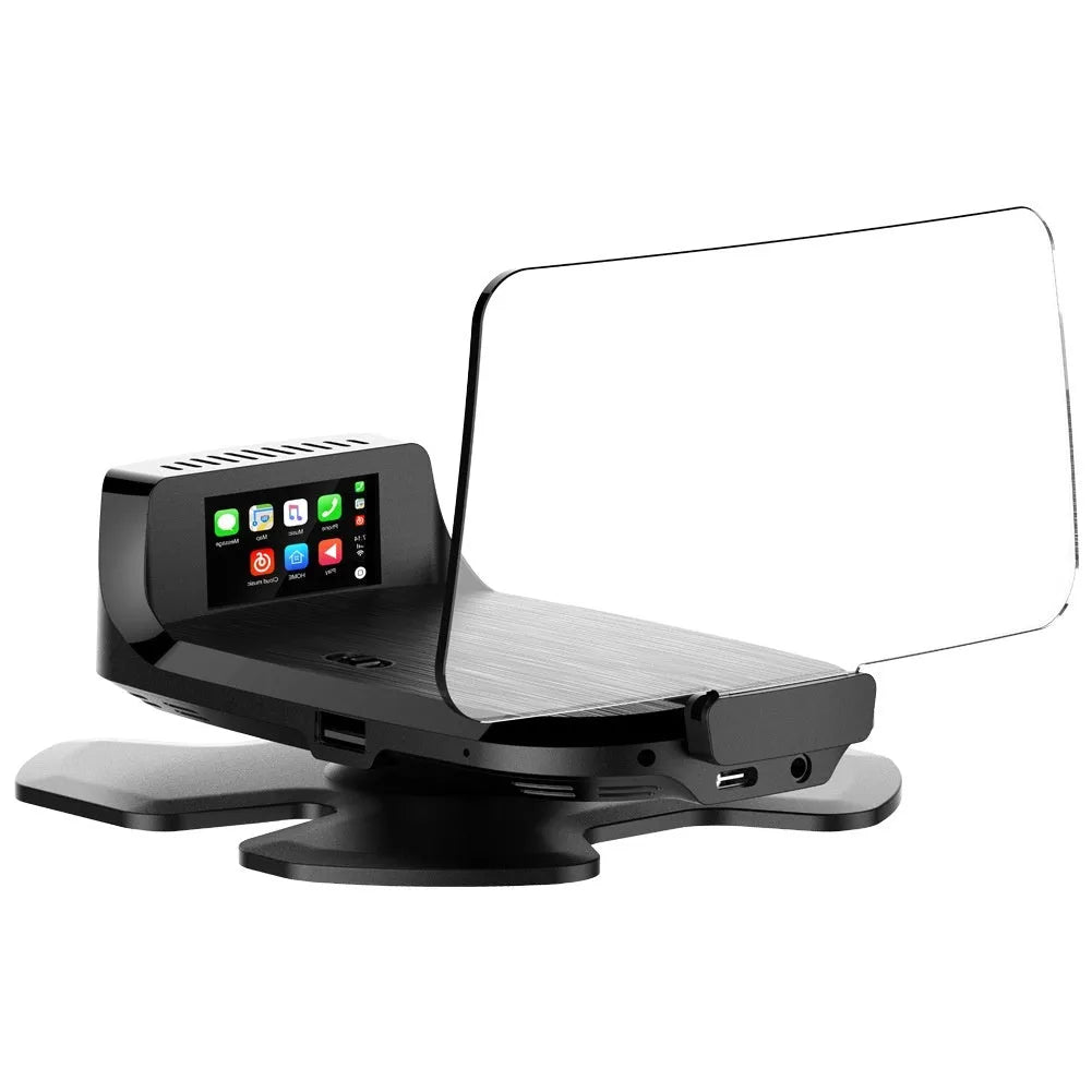 Black ABS car HUD projector with digital display for windscreen speed projection