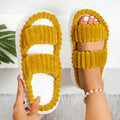Women's cotton slippers with plush sheepskin suede upper, hollow out design, EVA sole, in black yellow pink white, sizes 36-43