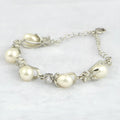 Freshwater pearl bracelet with Korean crown design alloy closure on display