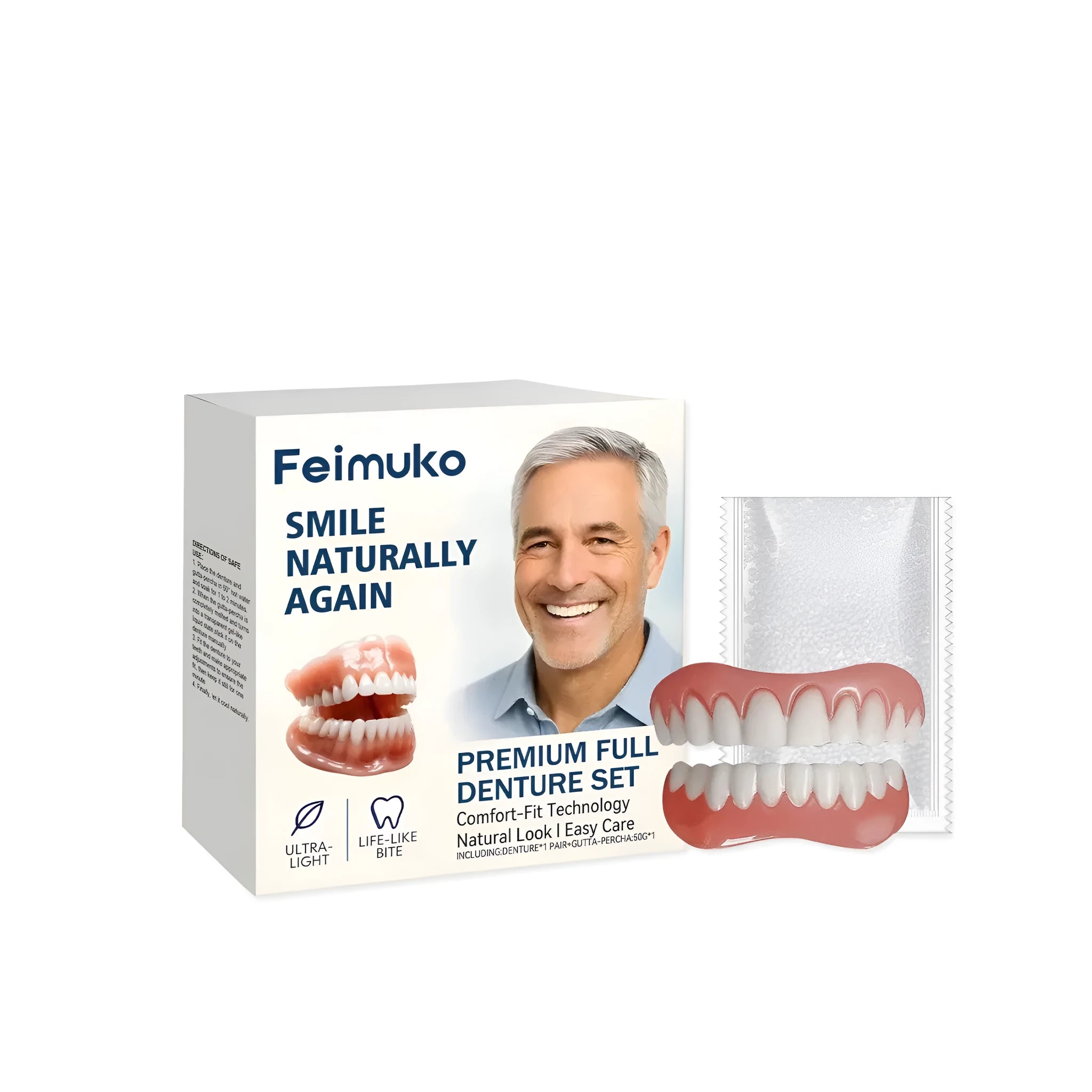 Denture modification set with gutta percha 50g and a pair of dental braces