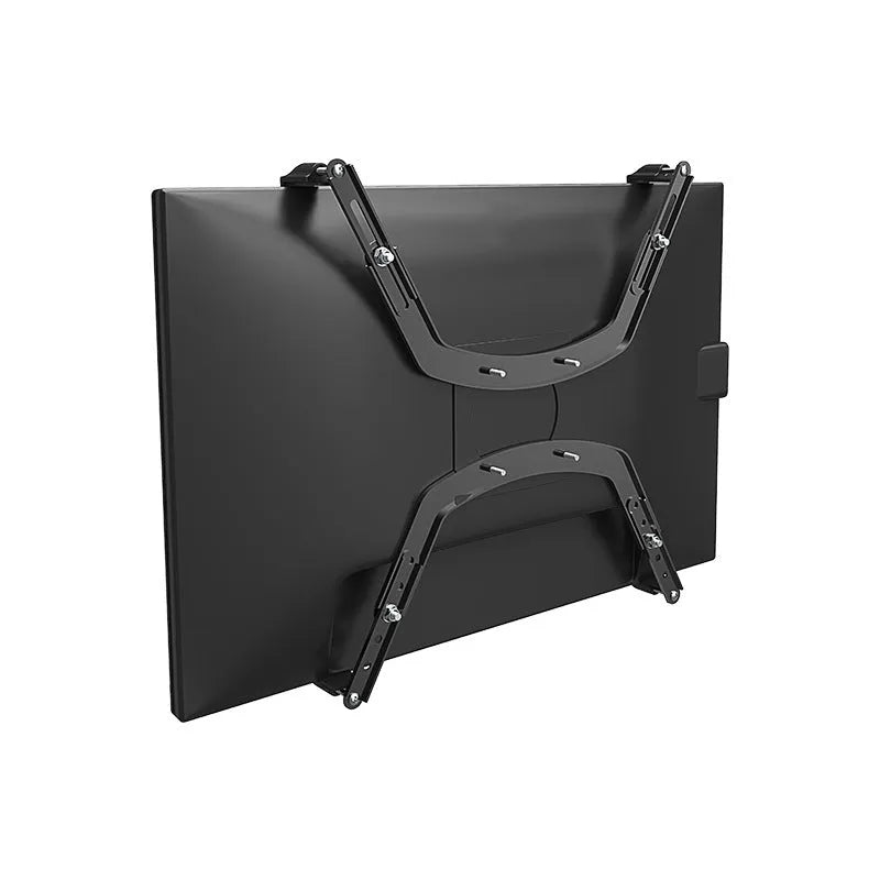 Black steel computer screen stand for 17-29 inch displays, model H1 monitor riser