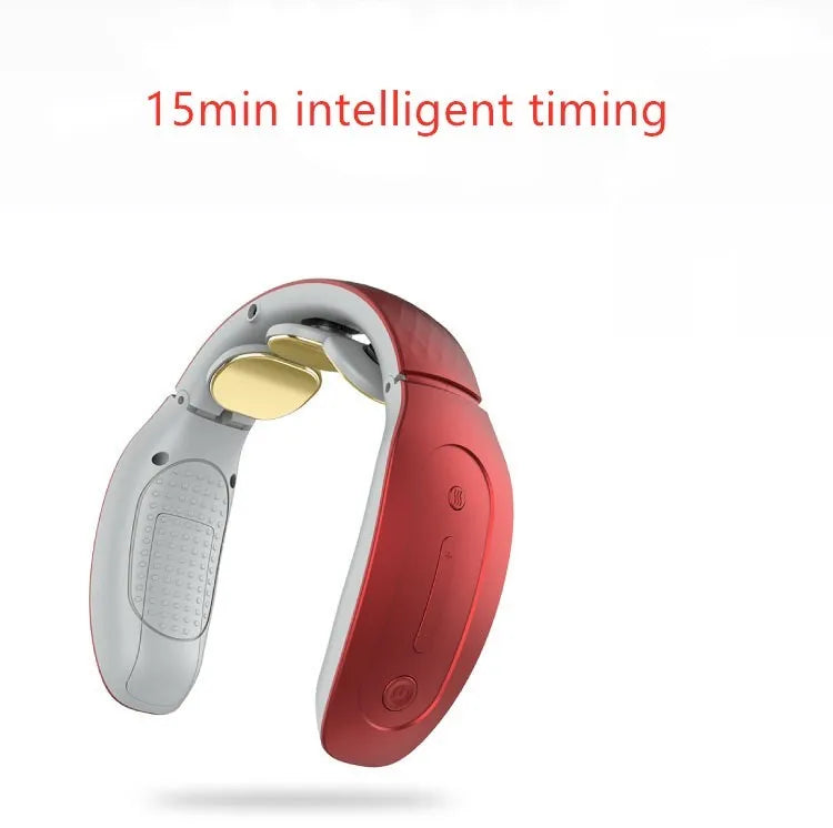 Intelligent cervical massager in red or white with computer control for neck back waist hips legs feet massage