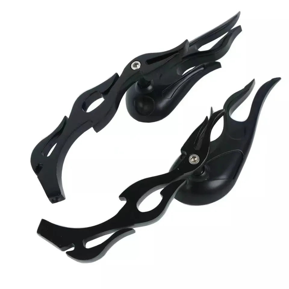 Universal blue convex rearview mirror pair with 16cm rod for large vehicles