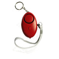 130dB personal safety alarm with LED light in multiple colour options including black, white, blue, purple, gold, pink and silver