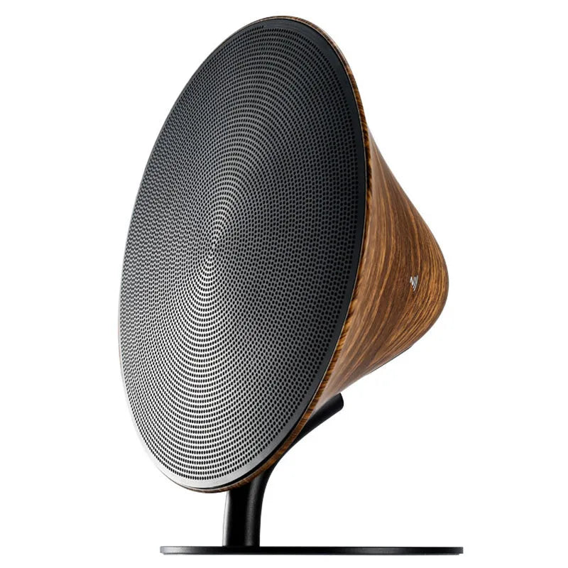 M23 wooden subwoofer Bluetooth speaker in Black with USB port and fabric grille