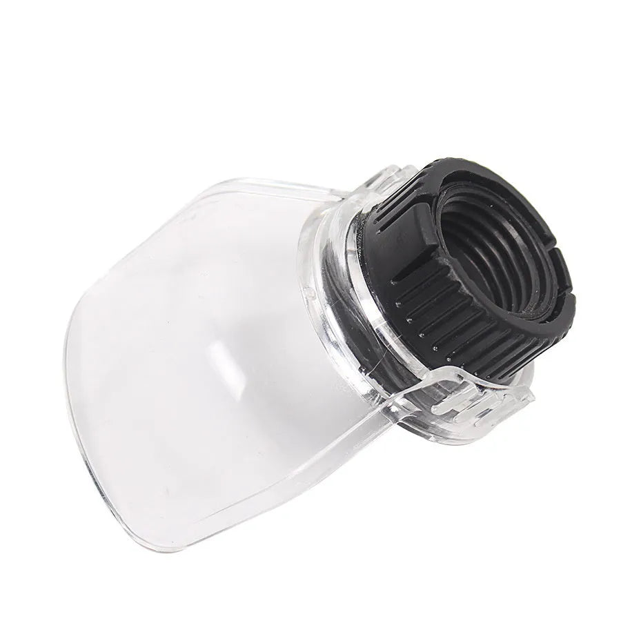 Clear plastic face shield protective cover for Delta electric grinders with thread port