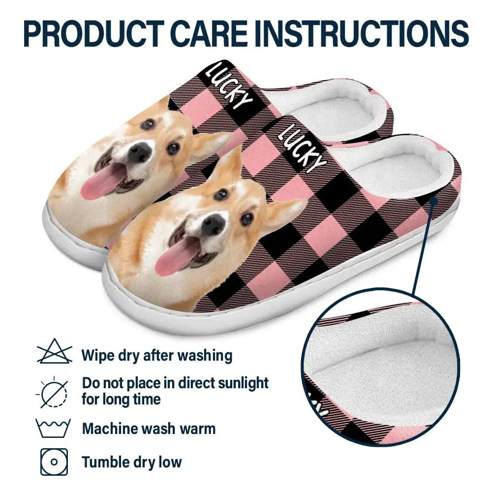 Custom pattern closed-toe cotton slippers with TPR sole and 2 cm heel for adults