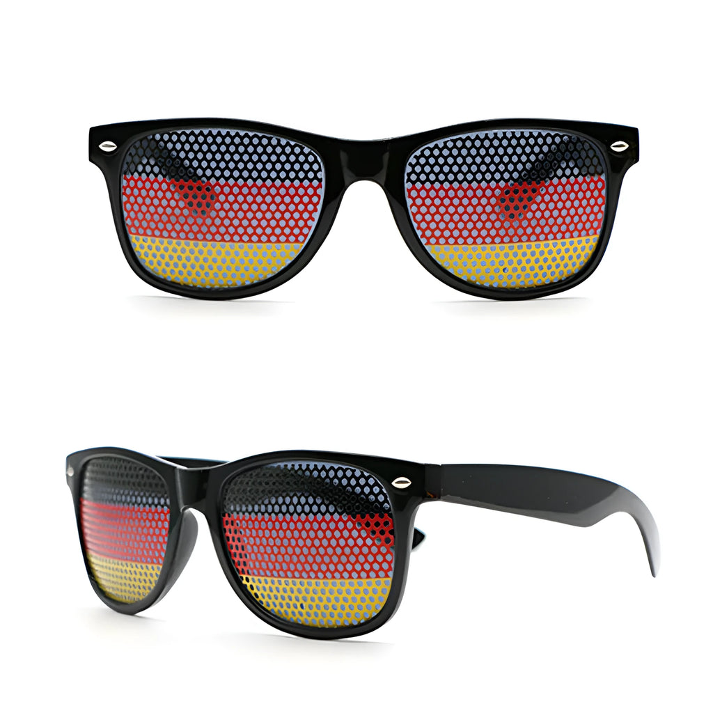Black flag sticker sunglasses with national designs for party gatherings and wholesale