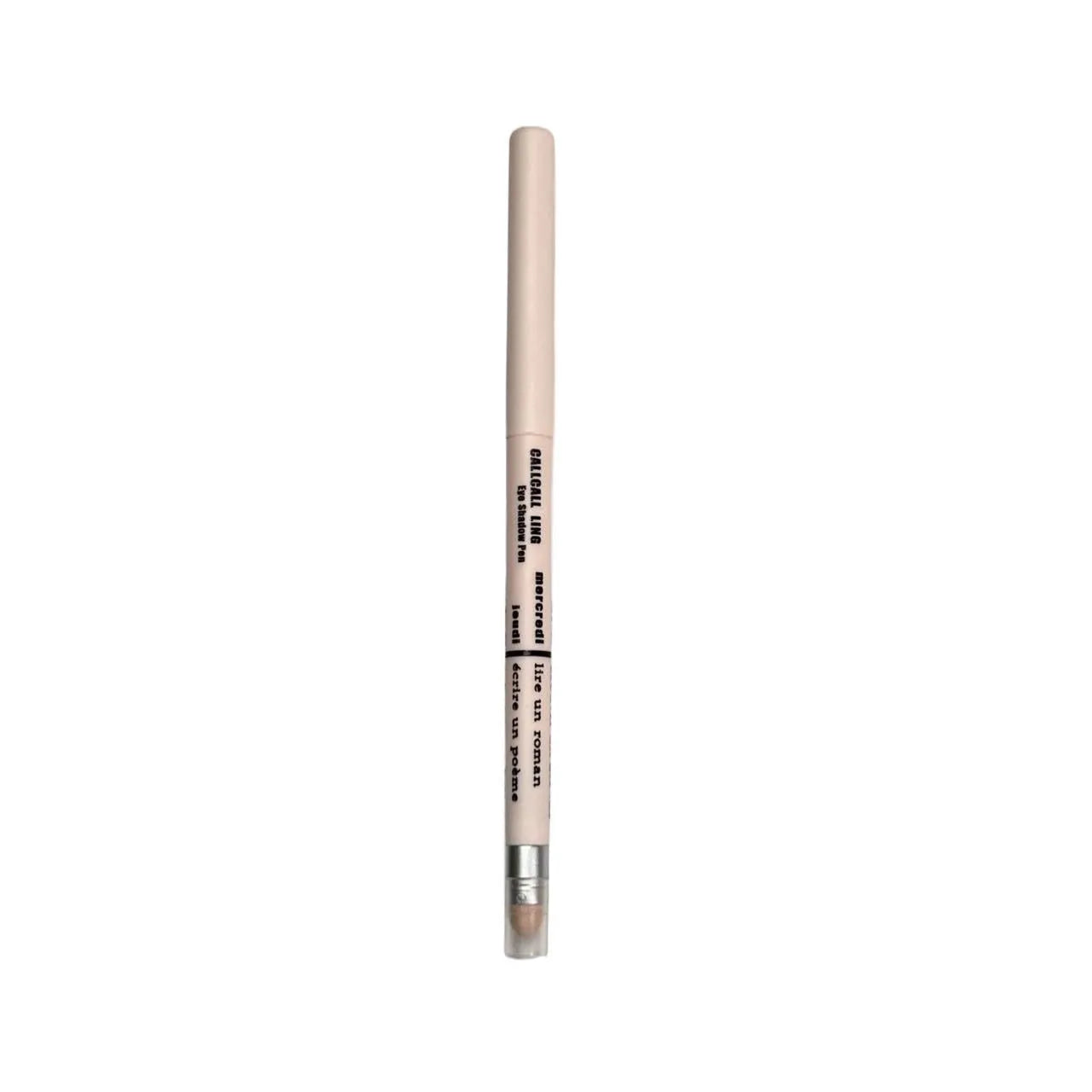 Waterproof and sweat-proof 2-in-1 eyeliner pen showing range of 15 colour shades including gold, purple, silver and brown