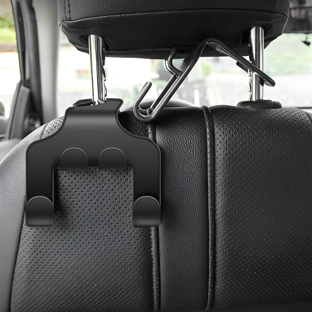 Car multifunction mobile phone holder hook with ABS construction showing bracket and hanging functions