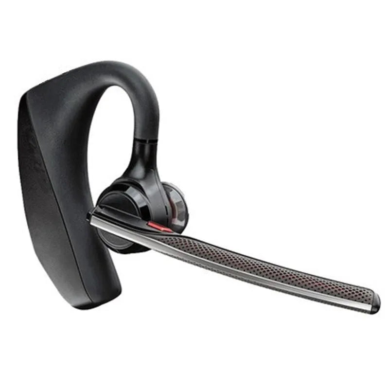 Black plastic Bluetooth sports headphones with a large battery and call function.