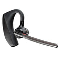 Black plastic Bluetooth sports headphones with a large battery and call function.