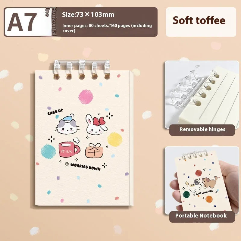 A7 small flip-up notebook 80 sheets 7.3x10.3cm pocket notepad
