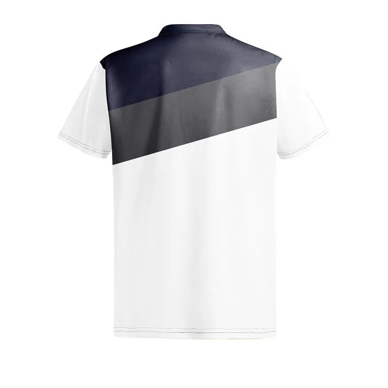 Men's 3D printed loose fit t-shirt in polyester pearl cotton fabric with colour matching pattern