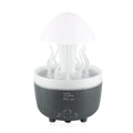 Rotating water drop aroma diffuser with colourful night light in column design showing marble finish option
