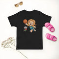 Cotton cartoon short sleeve T-shirt for children, black, unisex, suitable height 100-170cm