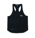 Men's cotton fitness vest for summer running and training in white, red, black, blue, or light green.