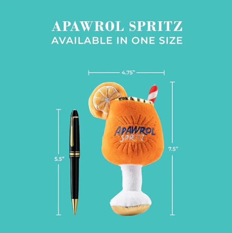 Yellow plush beer bottle squeaky dog toy for interactive play and teeth cleaning.