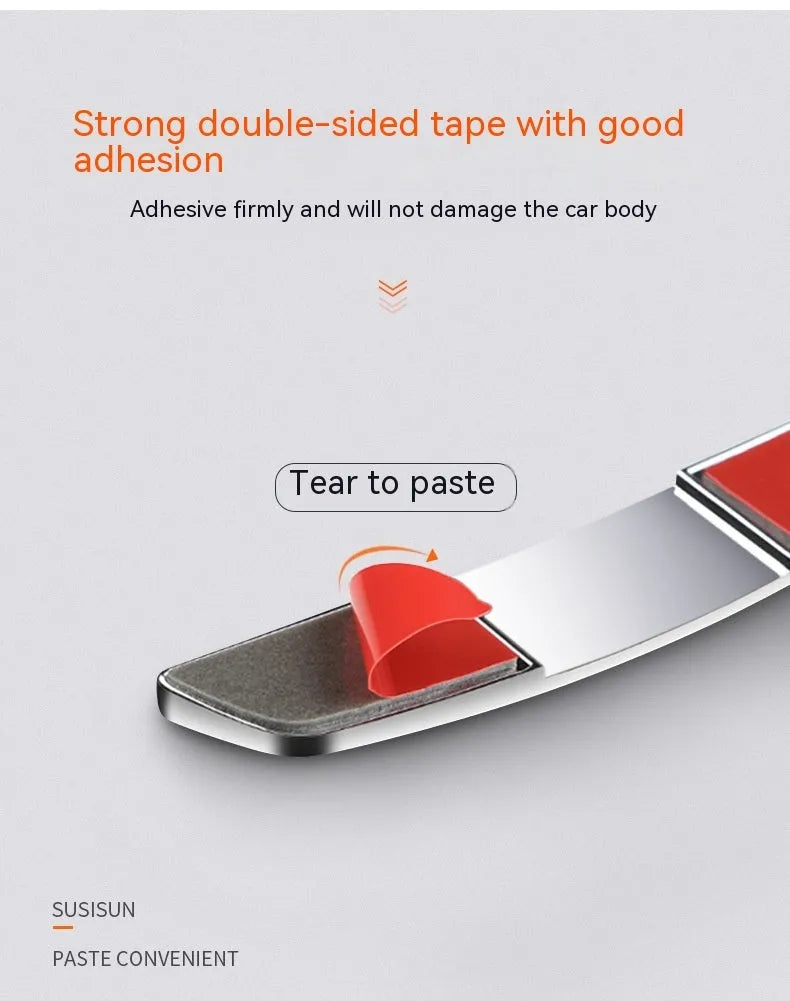 Black plastic silicone car door edge protection bumper strips, four pieces shown.