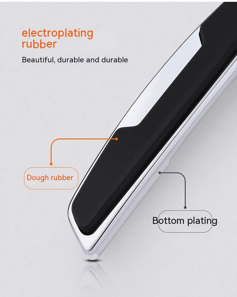 Black plastic silicone car door edge protection bumper strips, four pieces shown.