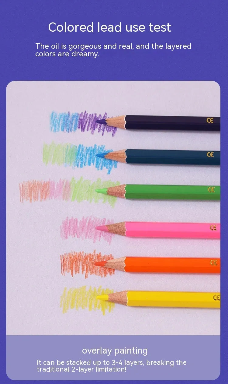 Set of wooden double-headed colouring pencils showing two colour leads on each pencil