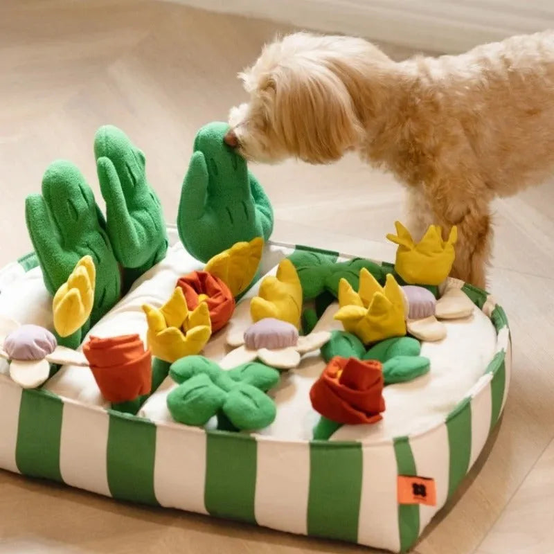 Dog food leakage educational toy snuffle mat 18-piece Music Garden 40x50x26cm in Netherlands velvet