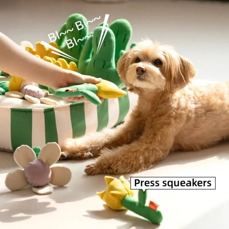 Dog food leakage educational toy snuffle mat 18-piece Music Garden 40x50x26cm in Netherlands velvet