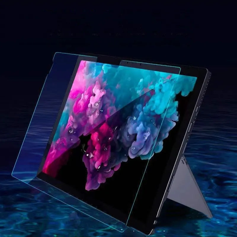 Tempered glass screen protector for Microsoft Surface Pro and Surface Go laptops and tablets.