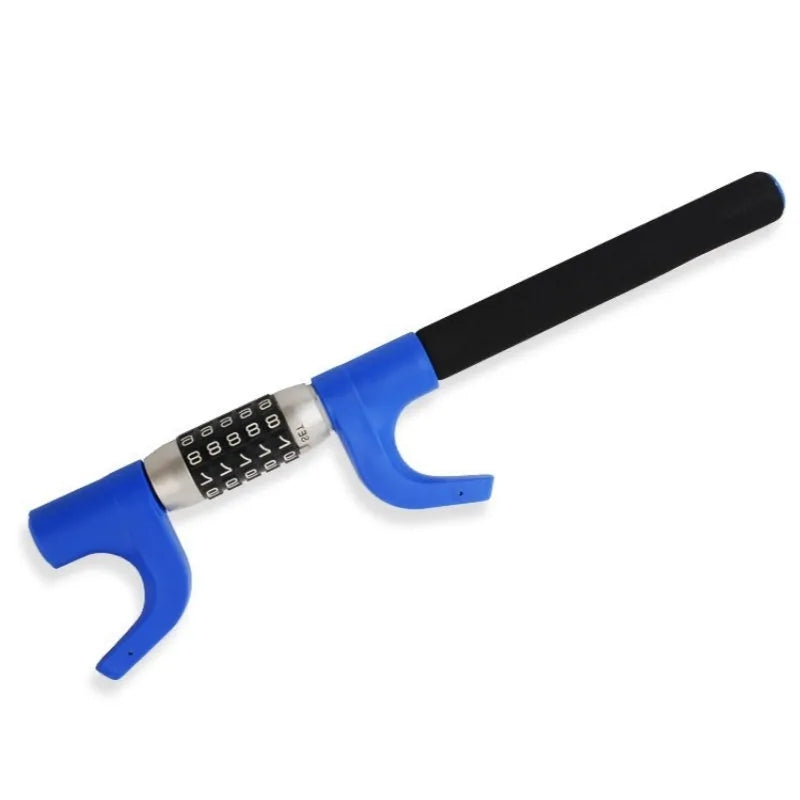 Car steering wheel U-lock with combination dial in alloy steel construction