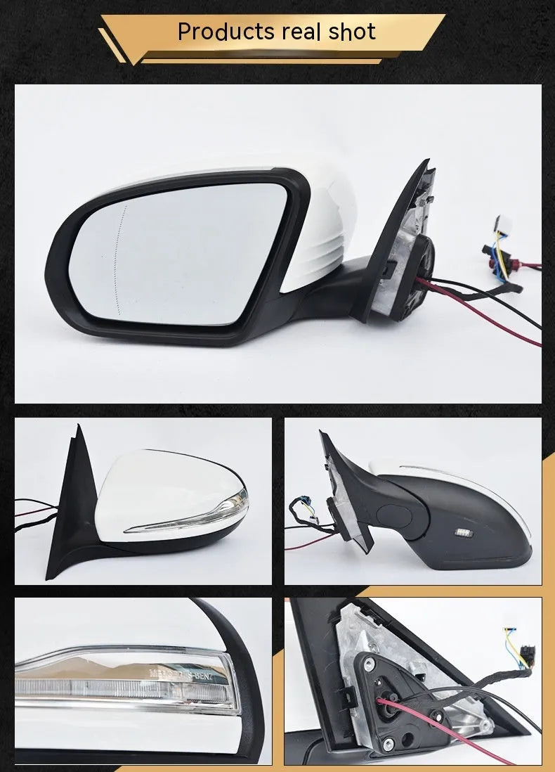 Mercedes-Benz C-Class W205 rearview mirror assembly replacement part with ABS shell