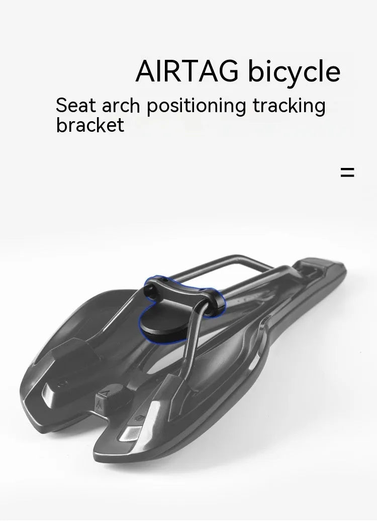 Black ABS plastic bicycle GPS tracker mounting bracket with anti-theft bolts for seat bow installation