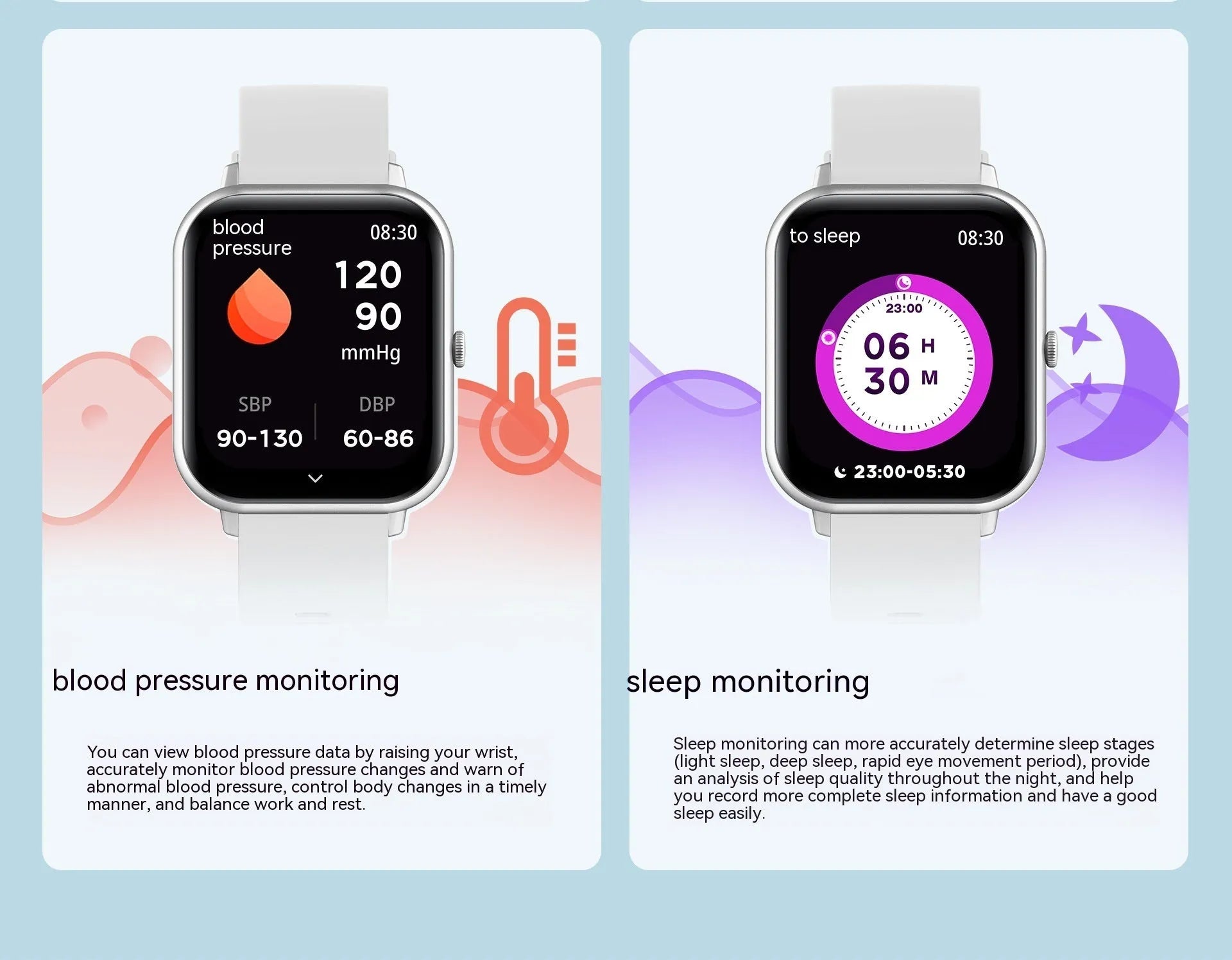 A Bluetooth smart watch with a TFT screen on a wrist strap, shown in black, silver, pink, or khaki colour options.